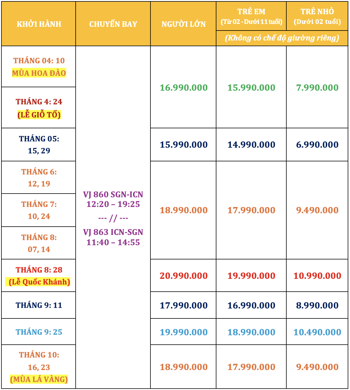 SEOUL - ĐẢO NAMI - EVERLAND - 5N4Đ - BAY VJ TRƯA Tour Du Lịch Hàn Quốc-1