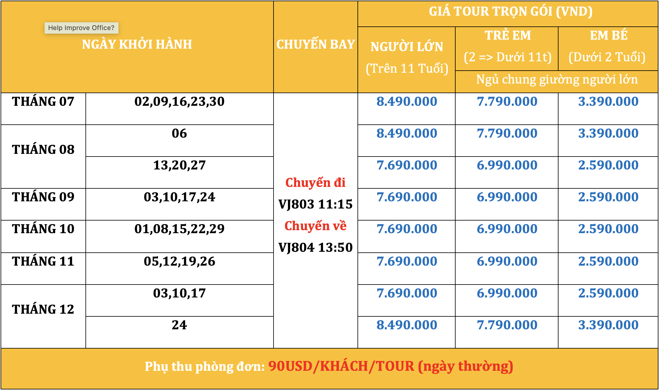 BANGKOK - PATTAYA 5N4Đ - KHỞI HÀNH THỨ TƯ HÀNG TUẦN Tour Du Lịch Thái Lan-1
